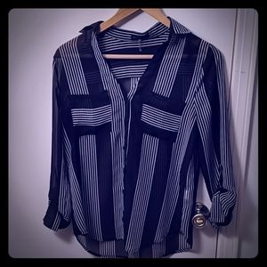 Sheer striped blouse